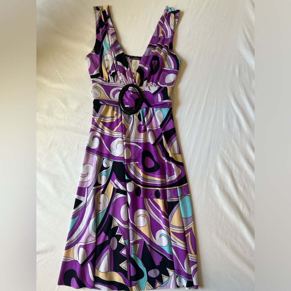 Vintage Star Vixen dress psychedelic hippie hipster fun  purple size  medium